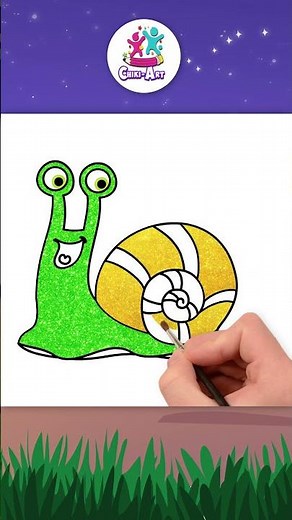 Snail Drawing Step By Step #shorts #drawing #howtodraw