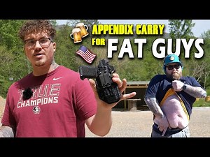 How FAT Guys Can Appendix Carry; Best Holster For Big Dudes! (Fattac Holster)