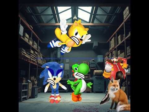 universe sonic , professor yoshi and ray rescue pet tails from Dr. robotnik kindly