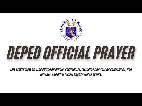 DEPED OFFICIAL PRAYER