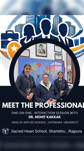 SH Cmi on Instagram: "An engaging interview session by students of Sacred Heart School with Dr. Mohit Kakkar, Department of Applied Sciences, Chitkara University. #sacredheartschool #education #educationmatters #oneonsession #futureleaders"