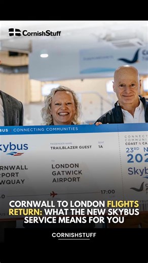 21 reactions · 5 comments | Skybus has marked the return of direct flights between Cornwall Airport Newquay and London Gatwick, celebrating the first departures of what is being described as an essential year-round connection for Cornwall. Read more on CornishStuff.com #Cornwall #CornishStuff | CornishStuff | Facebook