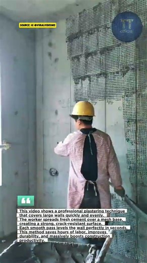 Watch how fast this wall turns smooth — this skill is next level!