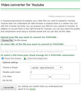 How to convert video files to youtube format