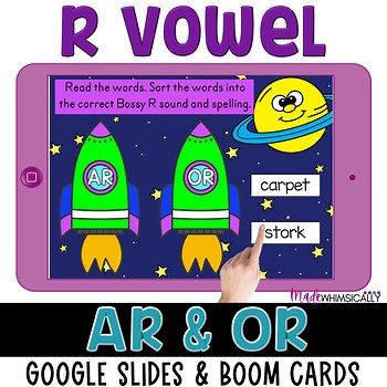 R-Controlled Vowel AR OR Word Sorts Bossy R Rocket Digital Resource Phonics Game