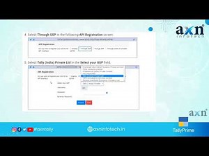 E-Invoice API Registration | One-Click E-Invoice Generation in TallyPrime | AXN Infotech (Tamil)