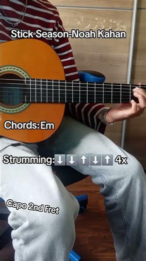 Stick Season-Noah Kahan #guitar #foryou #music #guitartutorial #tutorial #viral #viralvideo #fyp