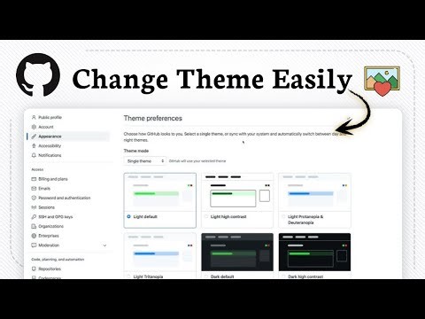 how to change appearance in Github (User Interface Setup)