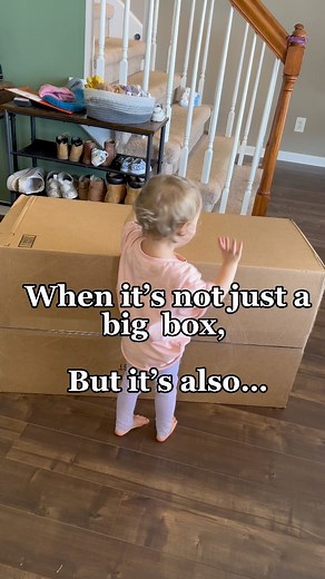 A good box can provide hours of fun :) #kidsactivities #cardboard #boxlife #toddlerlife #fun #familytime | Jake Coco