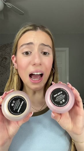 Pink powder vs translucent powder! #settingpowder #makeuphacks #onesizesettingpowder @ONE SIZE BEAUTY