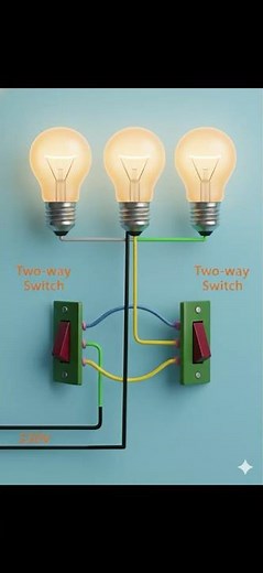Staircase Wiring Diagram | Stair Circuit Wiring Explained | Two Way Switch Connection