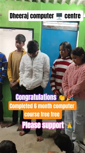 completed 6 month computer course bilkul free ‪@Dheerajsir8‬ #viral #education #free #motivation