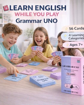 ESL Grammar UNO Game | Printable Speaking Activity for EFL Students