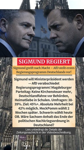 Sigmund will Ministerpräsident werden — AfD beschließt echtes Regierungsprogramm! #deutschland