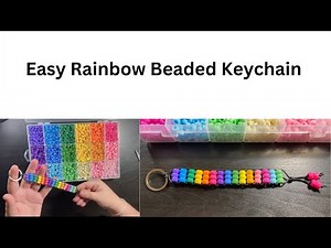 Pony Bead Keychain, Beaded Keychain, Beaded Keyring, Make a Keyring, Make a Keychain,