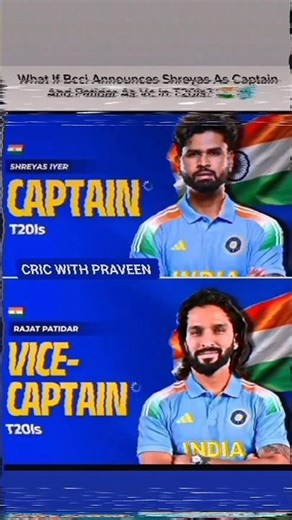 What If Bcci Announces Shreyas As Captain And Patidar As Vc In T20ls?