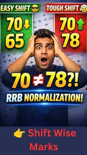 😳 RRB Normalization Explained 🔥|👉 “Same Marks, Different Result? 🤯 RRB Secret! #staffnurseexam #rrb