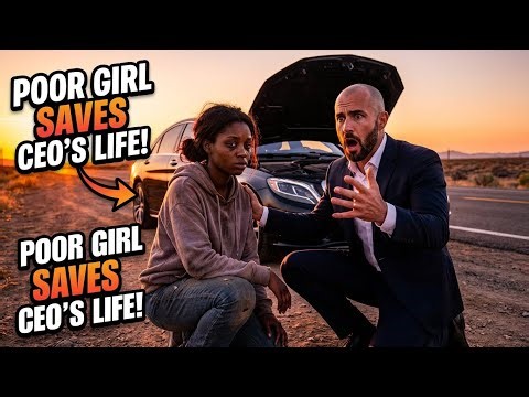 Poor Girl Fixes a Car on the Road — The Owner Turns Out to Be a CEO #AfricanTales