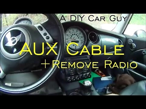 Install AUX Adapter in MINI Cooper + How to Remove Radio - 04 Cooper S - Auxiliary Jack 01-06