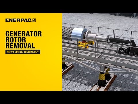 Generator Rotor Removal and Installation | Animation | Enerpac Hydraulics