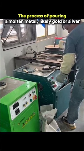 The process of pouring a molten metal