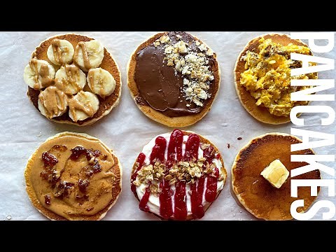 How to make Fluffy Mini Pancakes | 1 Recipe 6 Different Toppings