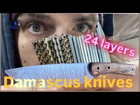 Forging some 24 layer Damascus things