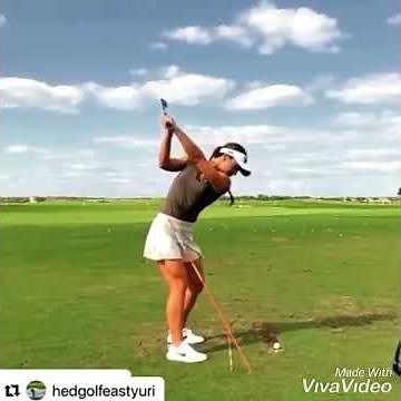 Kassandra Meyer slow motion approaching golf swing . #bestgolfswings #alloverthegolf