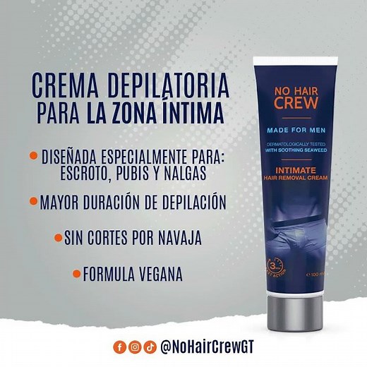 Crema depilatoria íntima masculina