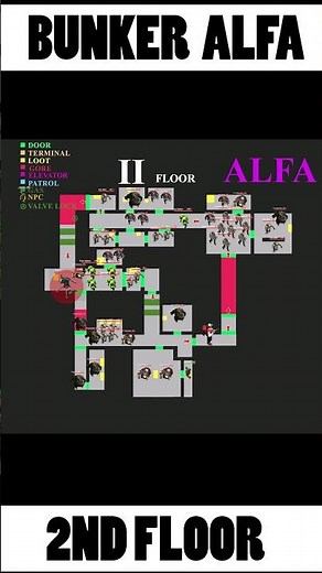 2ND FLOOR BUNKER ALFA (The most detailed diagram) in Last Day On Earth Survival | LDOE★Tips #ldoe