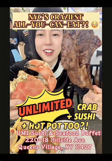 UMI Sushi & Seafood Buffet Queens - Unlimited Crab, Sushi & Hot Pot