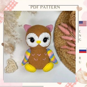 Crochet Owl Pattern: Amigurumi Plush Toy Tutorial (PDF Download) - Etsy