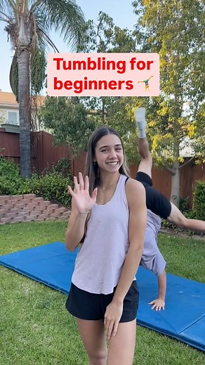 Rylie Shaw on Instagram: "tag someone who should try tumbling! . #cartwheel #tumbling #acro #gymnastics #cheer #beginner #tutorial #advice #roundoff #handstand"