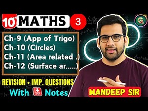 Class 10, Maths Revision + Important Questions | Board Exams PART 3