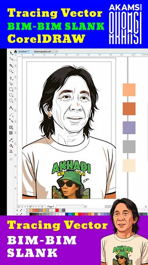 Belajar Tracing Vector.. cast : Bimbim SLANK tools : coreldraw #cdr #vector #bimbimslank #coreldrawpemula #slankersserangbanten #akamsistudio | Yogi Setiawan