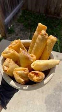 Crispy Homemade Spring Rolls Better Than Takeout!) #food #recipe #springroll #ghanafood #streetfood