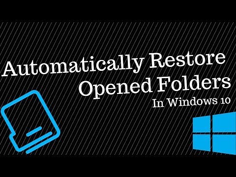 How To Automatically Restore Opened Folders After PC Restart In Windows 10