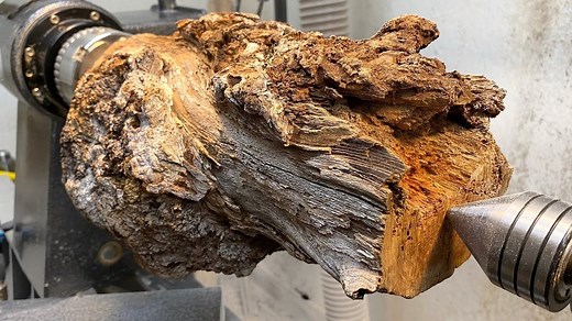 Congratulations to Helen and Forrister, for whom this piece was a commissioned wedding gift! Located in the backwoods of Maine, this cherry burl was attached to a tree that was standing dead for what might have been decades before I was lucky enough to find it. Not surprisingly, this burl included plenty of punky and rotten wood, which required the stabilizing and void-filling prowess of Total Boat's finest. The vase itself was made to the specifications requested by the customer, which included