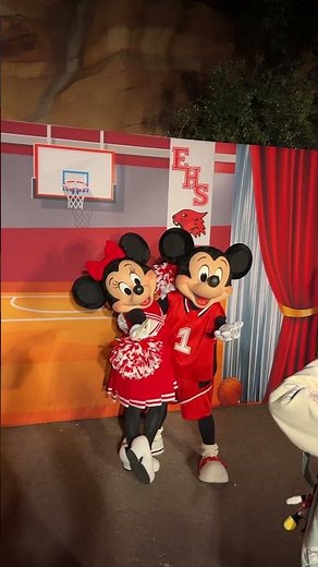 High School Musical Mickey & Minnie Mouse at Disney Channel Nite📺#disney #disneychannel #disneyland