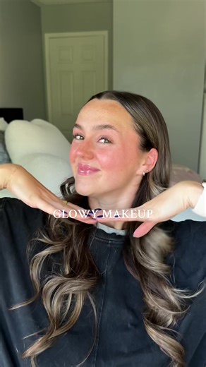 Glowy makeup of the day 💖 @Glow Recipe @Tower 28 Beauty @Rare Beauty @Nudestix @Kosas @Benefit Cosmetics @Tweezerman @rhode skin @Summer Fridays #creatorsearchinsights