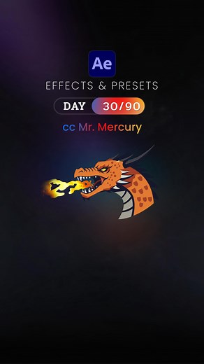 Day 30/90 – Mr. Mercury Effect 🦋 Today is Day 30 of our 90 Days After Effects Challenge, and we’re exploring Mr. Mercury, a fluid simulation effect that creates liquid-like blobs, drops, and flowing particle streams, perfect for abstract motion graphics and creative transitions. ✨ What is Mr. Mercury? Mr. Mercury generates animated liquid particles that stretch, merge, and swirl. Great for water effects, sci-fi visuals, logo reveals, or fun background motion. ✨ How to Use: Select layer → Effect