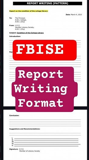 Report Writing New Format/Pattern FBISE HSSC#love #nature #beautiful #fbise #education #natureschool