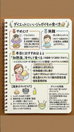 ダイエットにいいジャガイモの食べ方🥔