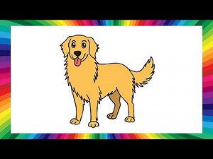 How to Draw a Golden Retriever Dog 🐕 💛🐶 Drawing Tutorial