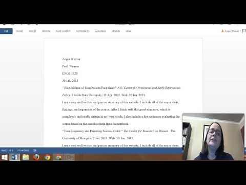 Formatting MLA Annotated Bibliography