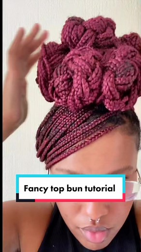 Fancy Top Bun Tutorial with Knotless Braid Styles