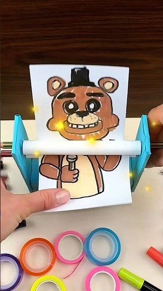 Insane Paper Craft Transformation by Freddy Fazbear from FNAF 🧸#freddyfazbear#fnaf#papercraft#fnaf2
