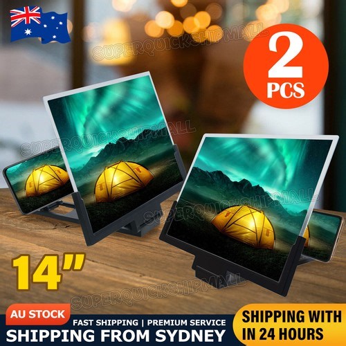14" Folding Amplifier Stand Screen Magnifier 3D Adjustable Mobile Phone HD Video | eBay Australia