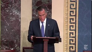 Romney, Defying the Party He Once Personified, Votes to Convict Trump