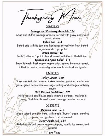 Celebrate Thanksgiving at Ondus!  Join us for a special...